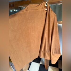 Brown Suede-Like Poncho